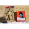 Image 1 : Ceramic, like new, Christmas village house (fiber-optic) & Star Christmas tree topper