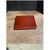 Image 5 : Trio de Luxe wooden boxes with Mahogany finish 3 trays holds 36 coins 66mmx66mm