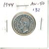 Image 1 : 1944 Canadian Silver 25 Cents. World War II issue. AU-50. Bright White.