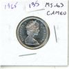 Image 1 : 1965 Canadian Silver 25 Cents. MS-63 with Cameo. Bright White.