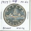 Image 1 : 1959 Canadian Silver Dollar. MS-63. Bright White.