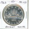 Image 1 : 1963 Canadian Silver Dollar. MS-63. Bright White.