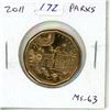 Image 1 : 2011 Parks Loonie Dollar. 100th Anniversary of the National Parks of Canada. MS-63 from an original 