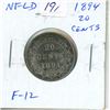 Image 1 : Newfoundland. 1894 Silver 20 Cents. Mintage of 100,000. F-12.