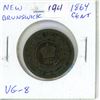 Image 1 : New Brunswick. 1864 Large Cent. VG-8. The last large cent issued before NB joined Canada.