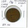 Image 1 : Canada. 1910 Large Cent Reverse Delamination Error. EF-40. Scarce.