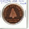 Image 1 : U.S. Electric City Coin Club, Great Falls, Montana 1965 bronze medal. Uncirculated.