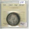Image 1 : 1967 Canadian Silver 50 Cents, ICCS certified & graded Specimen-67 from a Specimen set.