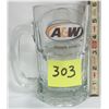 Image 1 : Vintage 1970's A&W 6" glass mug 14oz size