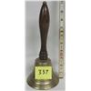 Image 1 : Vintage 10" Brass Schoolbell/wooden handle