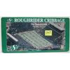 Collectible Sask Roughrider cribbage game metal tin- Brass pins playing cards/ 26 Rider Greats - Boo