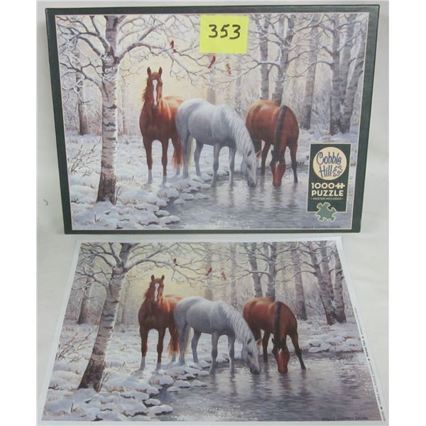 Cobble Hill winter trio 1000 pce jigsaw puzzle/9x12 poster