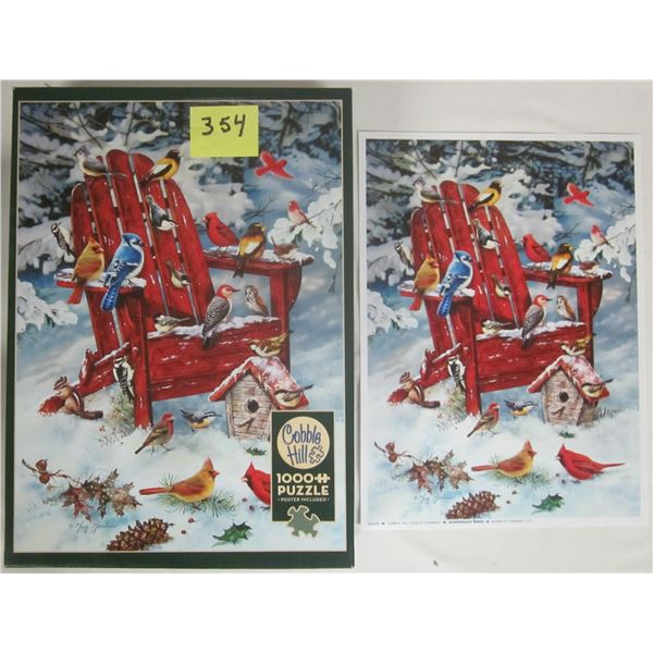 Cobble Hill Adirondack Birs 1000 pce jigsaw puzzle/ 9x12 poster