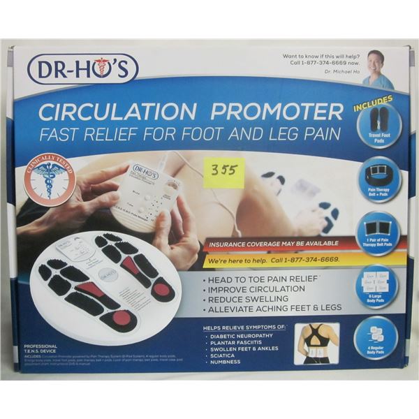 Dr.Ho's circulation promoter boxed includes pain therapy system 10 body pads - Travel foot pads- the