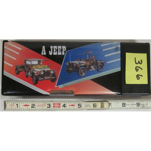 Vintage Action packed A Jeep pencil padded case