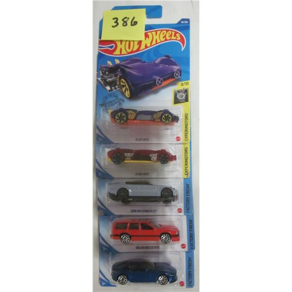 5 New sealed Hot Wheels 3 factory fresh - 2 experimotors