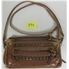 Image 2 : 9"x5" Brn leather BILLABONG shoulder purse "Stud" accents