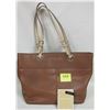 Image 1 : 11"x10"x5" brown leather MICHAEL KORS hand bag purse retails 129.99