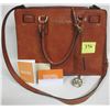 Image 1 : 12"x10"x4" Brown leather MICHAEL KORS hand bag purse & shoulder strap
