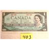 Image 1 : 1967 Canadian $1 bill banknote Centennial 1867-1967