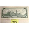 Image 2 : 1967 Canadian $1 bill banknote Centennial 1867-1967