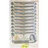 Image 1 : Lot 10 1973 Bank of Canada Uncirculated consecutive #'s $1 bill/bank notes ECS6795465-ECS6795474