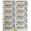 Image 2 : Lot 10 1973 Bank of Canada Uncirculated consecutive #'s $1 bill/bank notes ECS6795465-ECS6795474