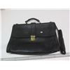 Image 1 : leather office messenger bag (black)