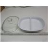 Image 2 : Corningware french white oval divide casserole dish F-6-B, 1.8L