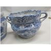 Image 2 : Vintage blue & white tureen style vessel/ vintage chinese porcelain fish bowl planter