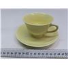 Image 1 : vintage pair of LU_RAY rastels yellow saucer plate and cup