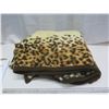 Image 1 : Leopard blanket 58" by 72" brown