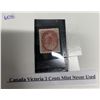 Image 1 : Canada victoria 3 cents mint never used