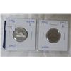 Image 1 : Complete set of 2 1996 Nickel 5 Cents. Includes Near 6 & Far 6. Both Varieties are Uncirculated MS-6