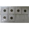 Image 1 : Lot of 6 Newfoundland Small Cents. Includes 1938, 1940, 1941c, 1942, 1943c & 1947c. Coins grade VF-2