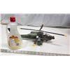 Image 2 : Large plastic helicopter (damaged tail) & Discontuined Aunt Jemima bottle