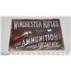Image 1 : 11 3/4 x 8 inch tin sign " Winchester"