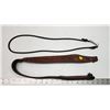 Image 1 : Leather gun sling, and elastic rubber sling/key chain