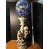 Image 1 : angel statue with gorgeous blue blown glass globe