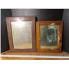 Image 1 : pair of wooden framed mirrors