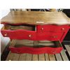 Image 3 : large red hutch bright red stained top in beautiful shape