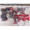 Image 1 : 3 Milwaukee wireless drills, light, batteries and chargers