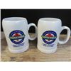 Image 1 : Pair mar 11 1989 souvenir ceramic/ potter steins