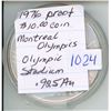 Image 1 : 1976 "Montreal Olympics: Olympic Stadium" Canadian 10 dollar, fine silver proof coin