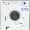 Image 1 : 1903 Canadian 5 cent silver coin