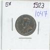 Image 1 : 1923 Canadian 5 cent coin