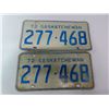 Image 2 : pair of matching 72 SK plates