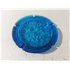 Image 1 : blue glass ashtray - 10" wide