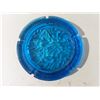 Image 2 : blue glass ashtray - 10" wide