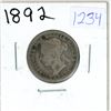 Image 1 : 1892 Canadian silver, 25 cent coin